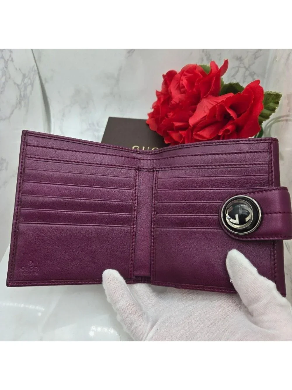 Gucci Fold Wallet Purple Interlocking G